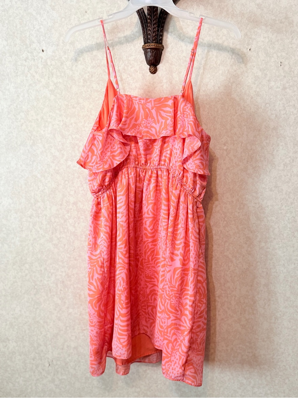 Lilly Pulitzer for Target Coral Pink Ruffle Sundress XL Tropical Resort Dress - Picture 2 of 5